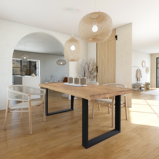 weber industries Table à manger CANTAL 200x100 - 10 personnes / Chêne massif