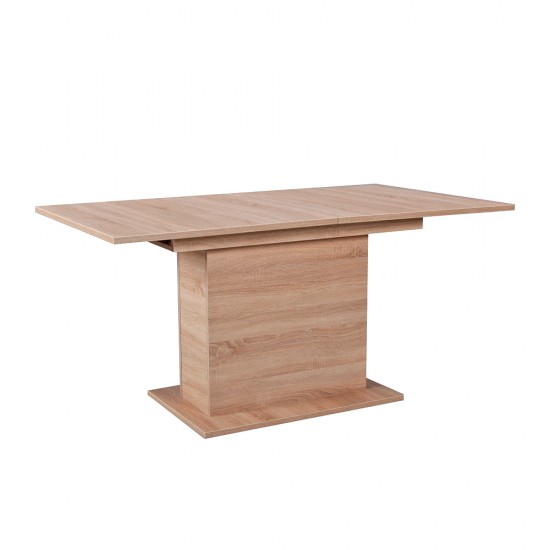 Weber Industries Table à Manger CARLA + 1 Rallonge - 10 Personnes / Décor Chêne Blanchi