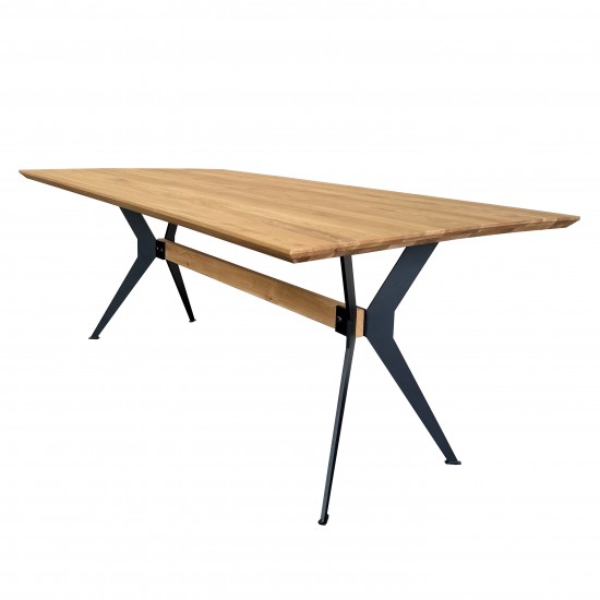 Weber Industries Table à Manger DAVOS 200x100cm - 10 Personnes / Chêne Massif