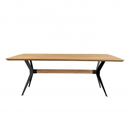 Weber Industries Table à Manger DAVOS 200x100cm - 10 Personnes / Chêne Massif