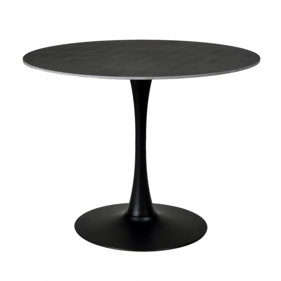 Weber Industries Table à Manger Ronde ISA En Pierre 4/5personnes D.100 Cm/ Noire