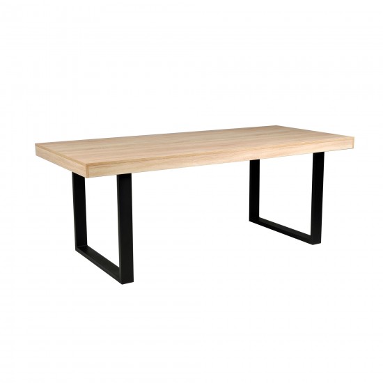 Weber Industries Table à Manger TIVOLI 200x90cm - 10 Personnes / Décor Chêne Blanchi