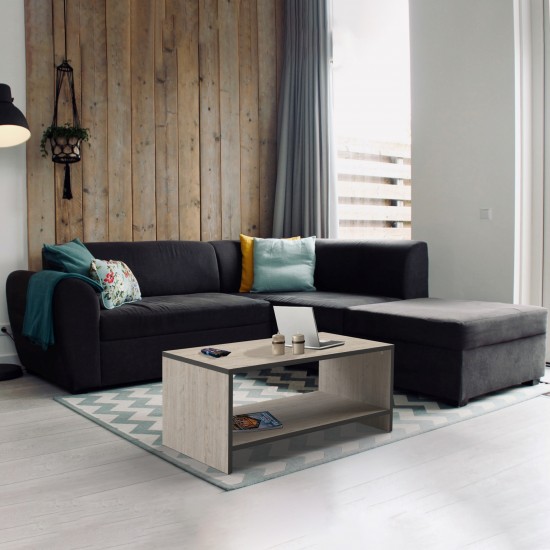 weber industries Table basse ALBA 100x50cm / Décor Chêne sablé