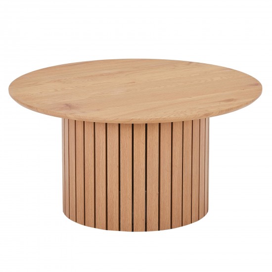 Weber Industries Table Basse BAHIA Diamètre 80 Cm / Décor Chêne Artisan