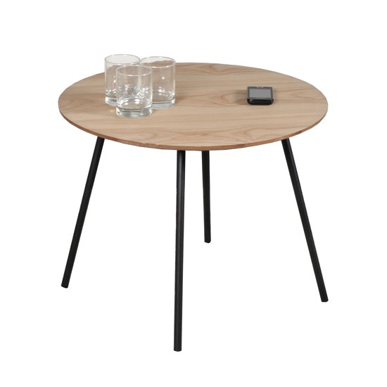 Weber Industries Table Basse LYRA Diamètre 55cm / Décor Chêne