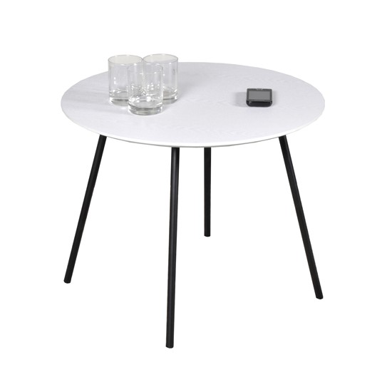 Weber Industries Table Basse LYRA Diamètre 55cm / Décor Chêne Blanc