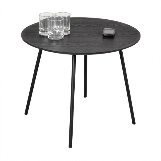 Weber Industries Table Basse LYRA Diamètre 55cm / Décor Chêne Noir