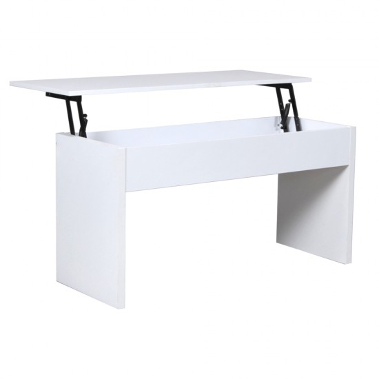 Weber Industries Table Basse Plateau Relevable ARIZONA 100x40cm / Blanc