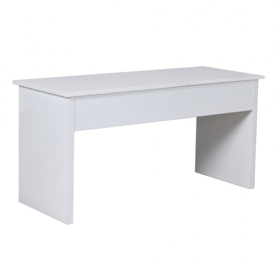 Weber Industries Table Basse Plateau Relevable ARIZONA 100x40cm / Blanc
