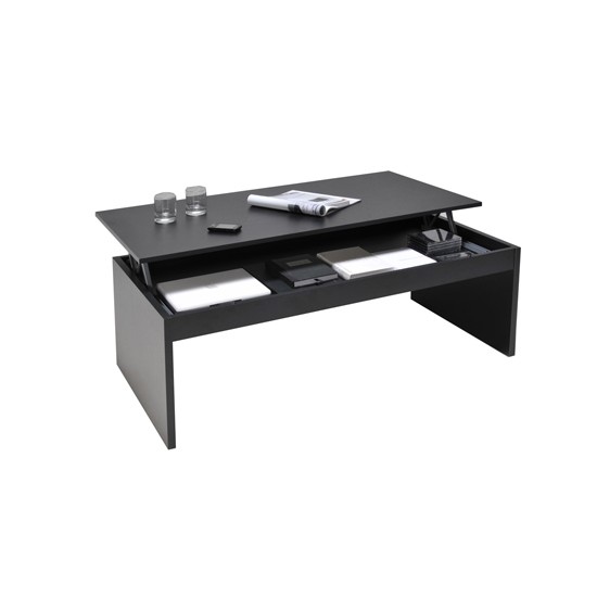 Weber Industries Table Basse Plateau Relevable DARWIN 100x50cm / Noir