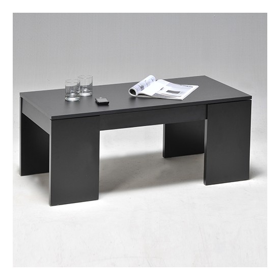 Weber Industries Table Basse Plateau Relevable NEWTON 100x50cm / Noir