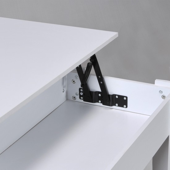 Weber Industries Table Basse Plateau Relevable UTAH 100x50cm / Blanc