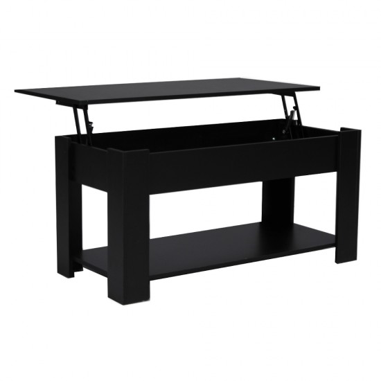 weber industries Table basse plateau relevable UTAH 100x50cm / Noir