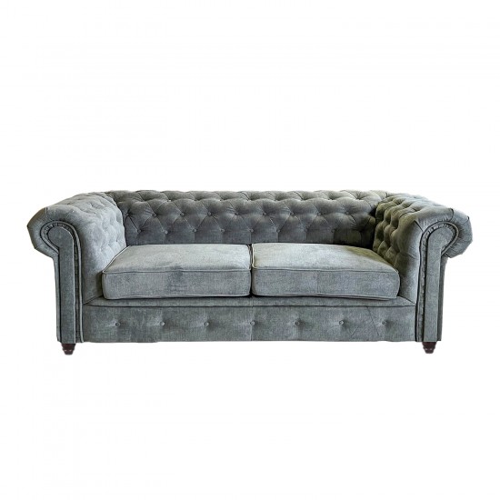 Weber Industries Canapé CHESTERFIELD 2 Places / Gris