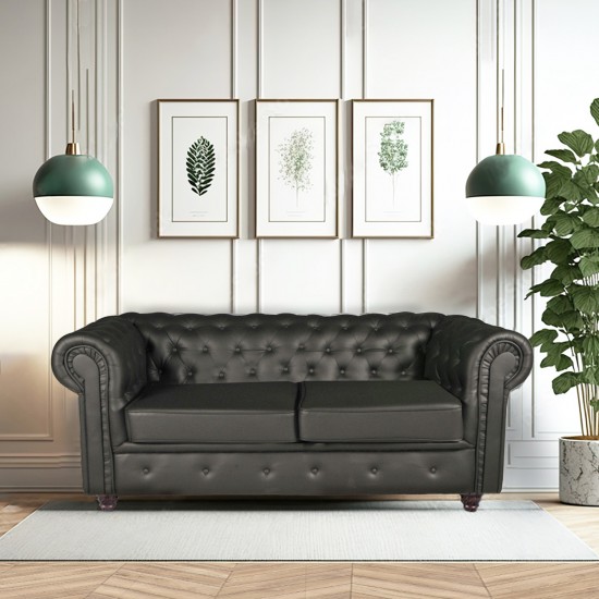 weber industries Canapé CHESTERFIELD 2 places / Noir