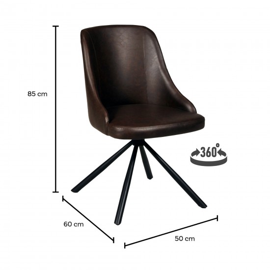 Weber Industries Chaise Pivotante HORIZON / Marron