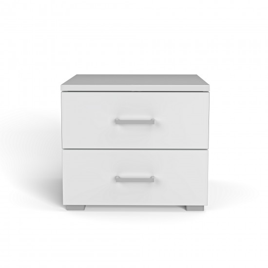 Weber Industries Chevet 2 Tiroirs MONZA / Blanc