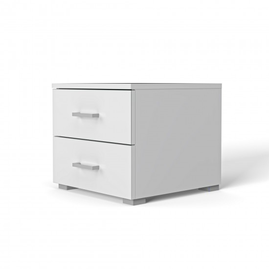 Weber Industries Chevet 2 Tiroirs MONZA / Blanc