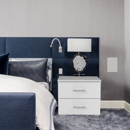 weber industries Chevet 2 tiroirs MONZA / Blanc