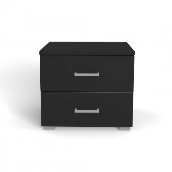 Weber Industries Chevet 2 Tiroirs MONZA / Noir