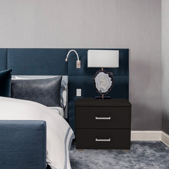 weber industries Chevet 2 tiroirs MONZA / Noir