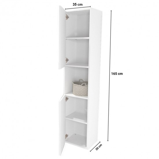 Weber Industries Colonne 2 Portes + 1 Niche / Blanc