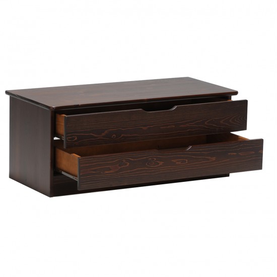 Weber Industries Commode FUTON 2 Tiroirs / Wengé