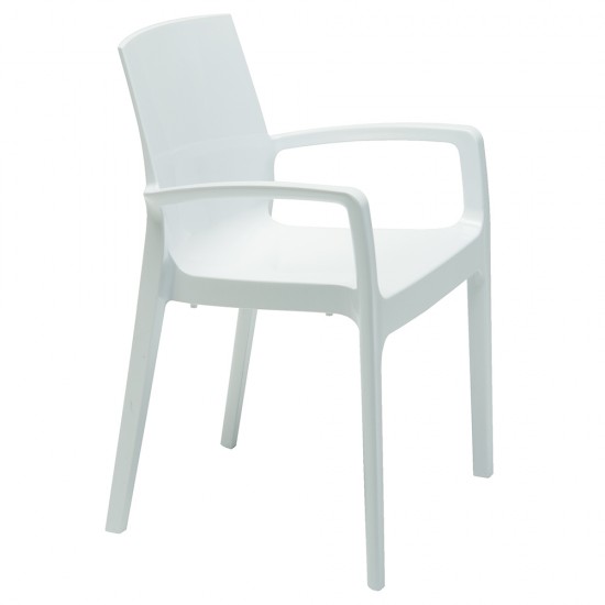 weber industries Fauteuil CREAM empilable / Blanc