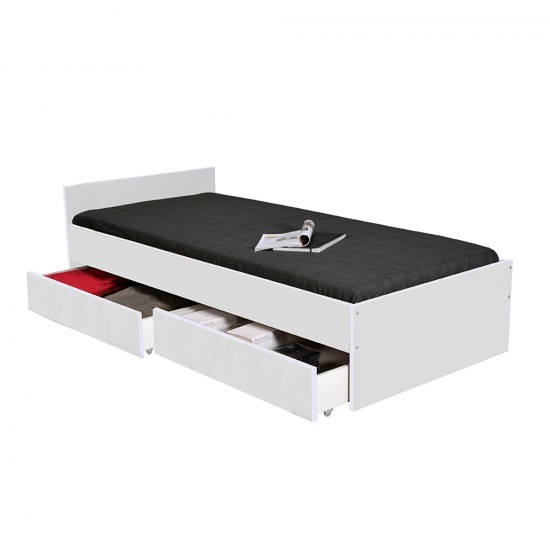 Weber Industries Lit KAPPA 90x190 + 2 Tiroirs / Blanc