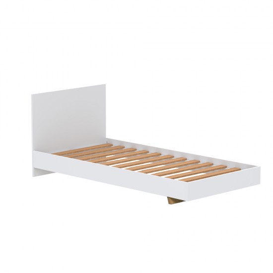 Weber Industries Lit LOFT 90x190 Cm + Sommier / Blanc