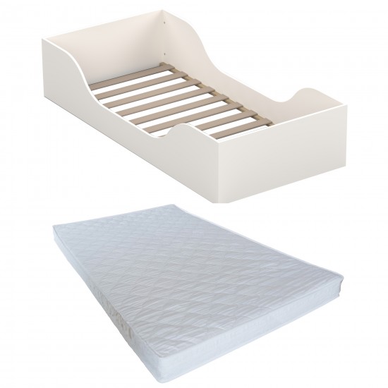 Weber Industries Lit NOE 90x190 + Matelas / Blanc