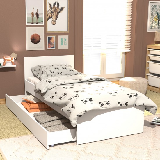 weber industries Lit OSLO 90x190 + 1 tiroir / Blanc