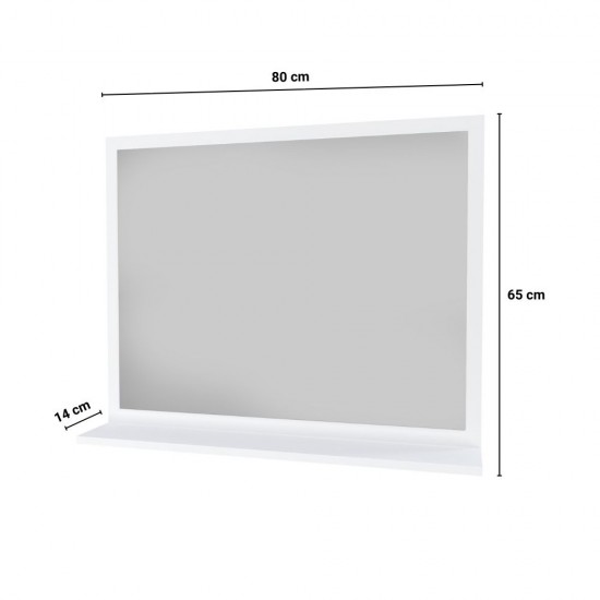 Weber Industries Miroir 80x65cm + Tablette / BLANC