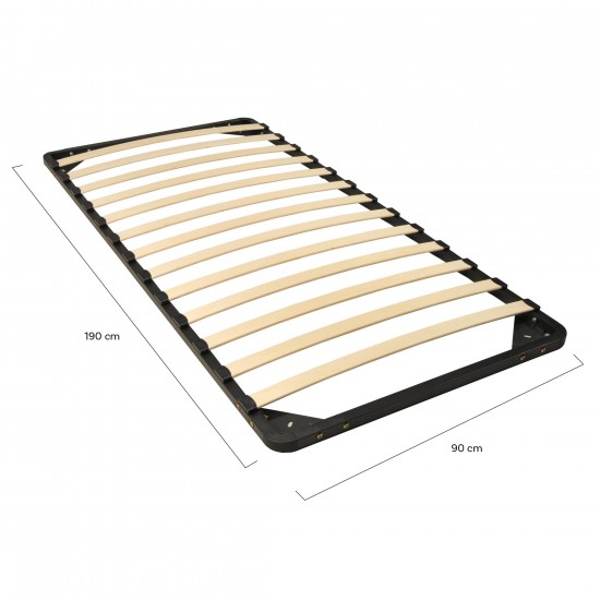 Weber Industries Sommier Métal RENO 90x190 Cm / Noir