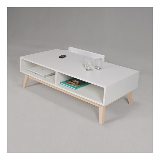 Weber Industries Table Basse HOME 1 Tiroir / Blanc