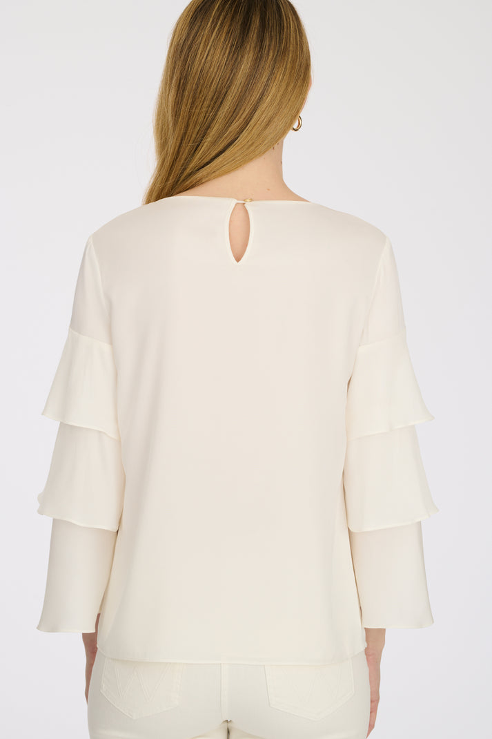 Weill Blouse En Soie à Manches Volantées