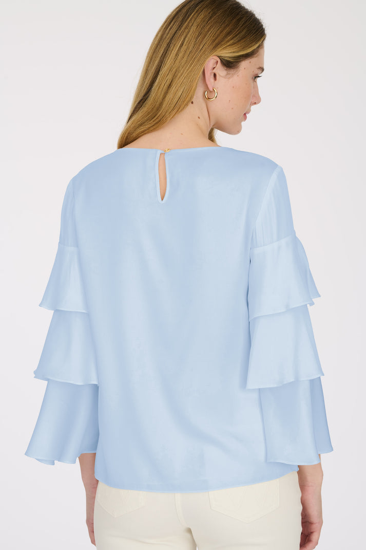 Weill Blouse En Soie à Manches Volantées