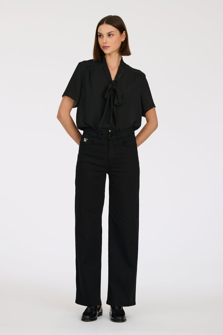 weill Blouse lavallière à manches courtes