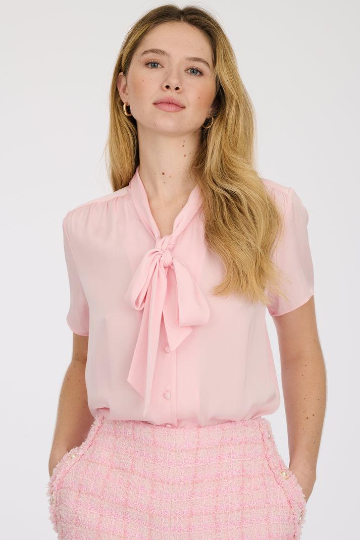 weill Blouse lavallière à manches courtes