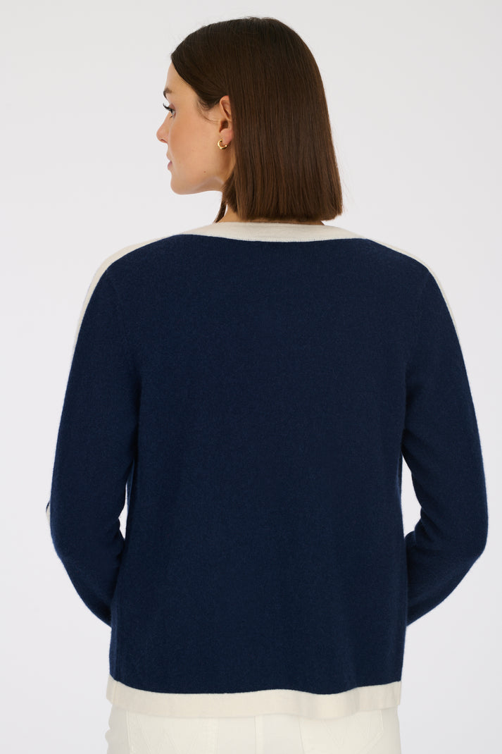 Weill Cardigan Bi-colore En Cachemire