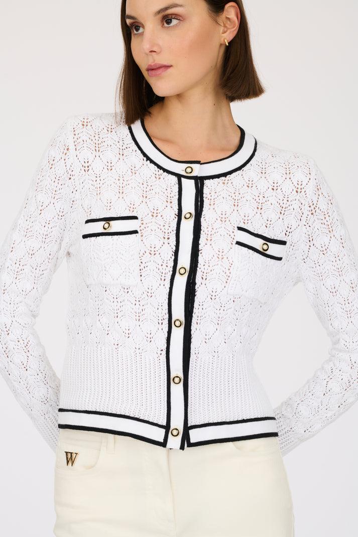 weill Cardigan en maille ajourée