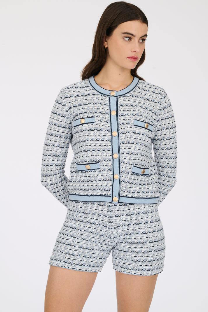 weill Cardigan en maille effet tweed