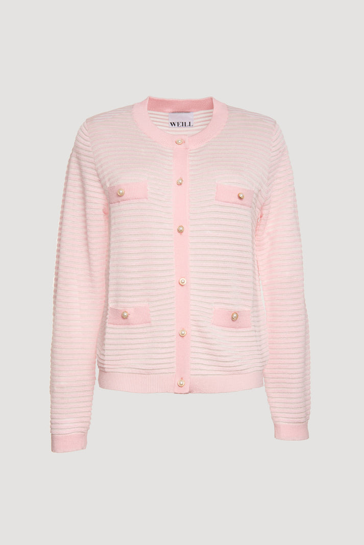 Weill Cardigan Fluide Viscose Effet Ottoman