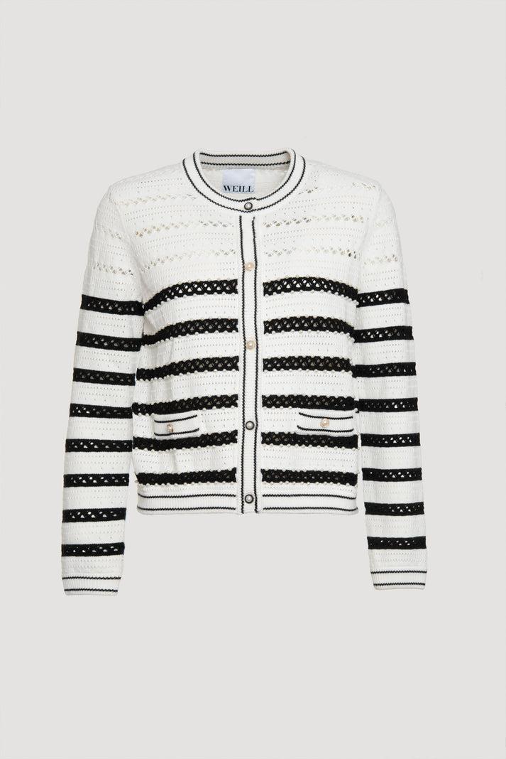 Weill Cardigan Rayures Et Perles