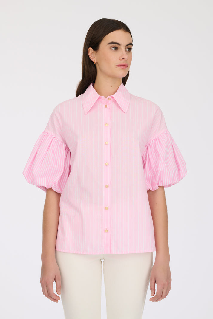Weill Chemise à Rayures Manches Bouffantes