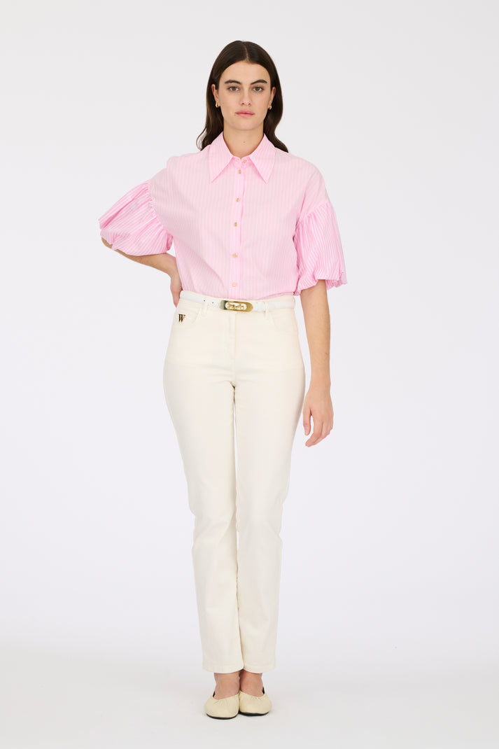 Weill Chemise à Rayures Manches Bouffantes