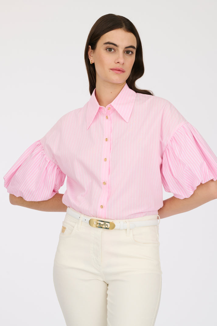 weill Chemise à rayures manches bouffantes