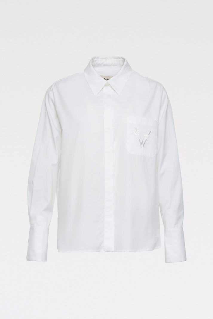 weill Chemise brodée en popeline blanche