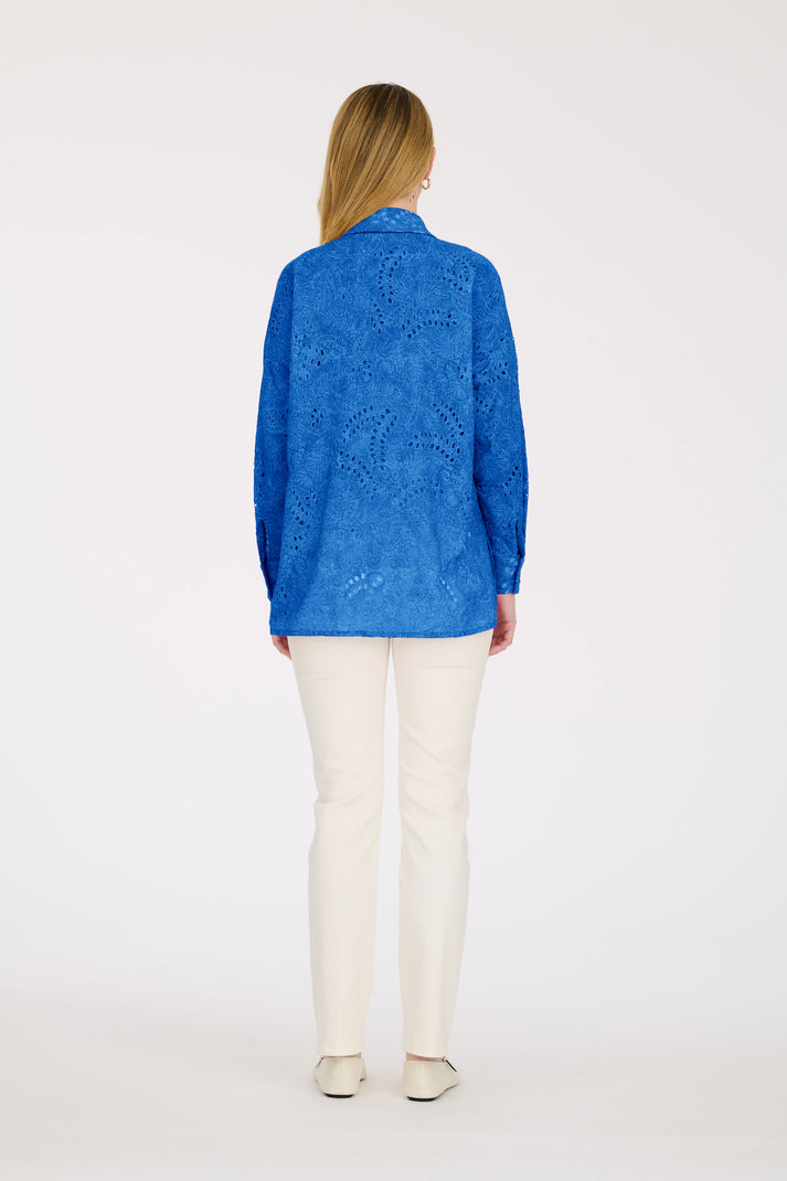 Weill Chemise En Broderie Anglaise Imprimée
