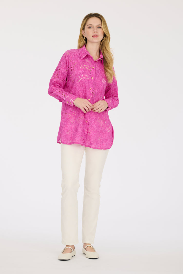 weill Chemise en broderie anglaise imprimée